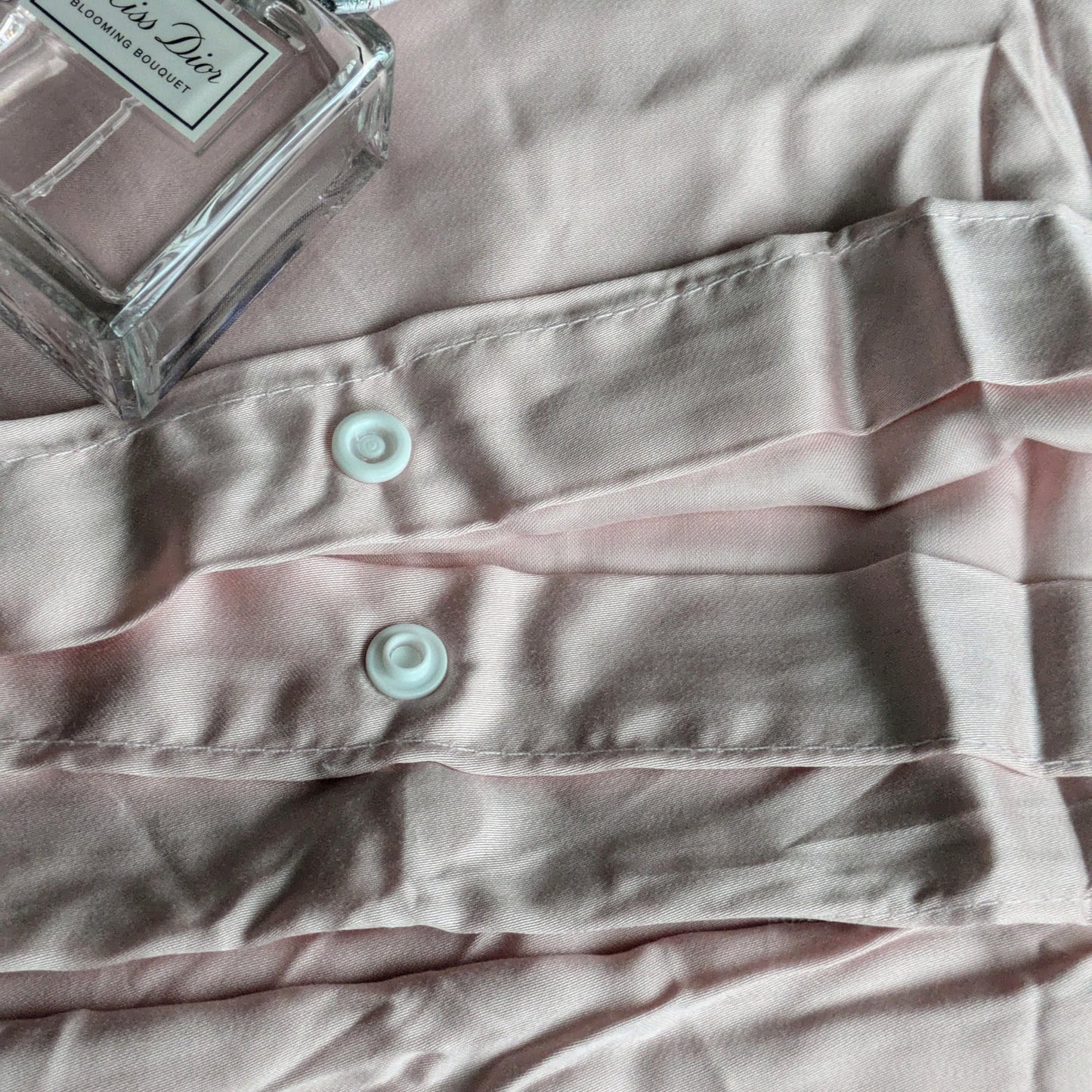 Pink 100% Bamboo Quilt Cover with Concealed Buttons