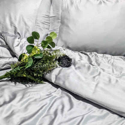 Grey 100% Bamboo Fitted Bedsheet