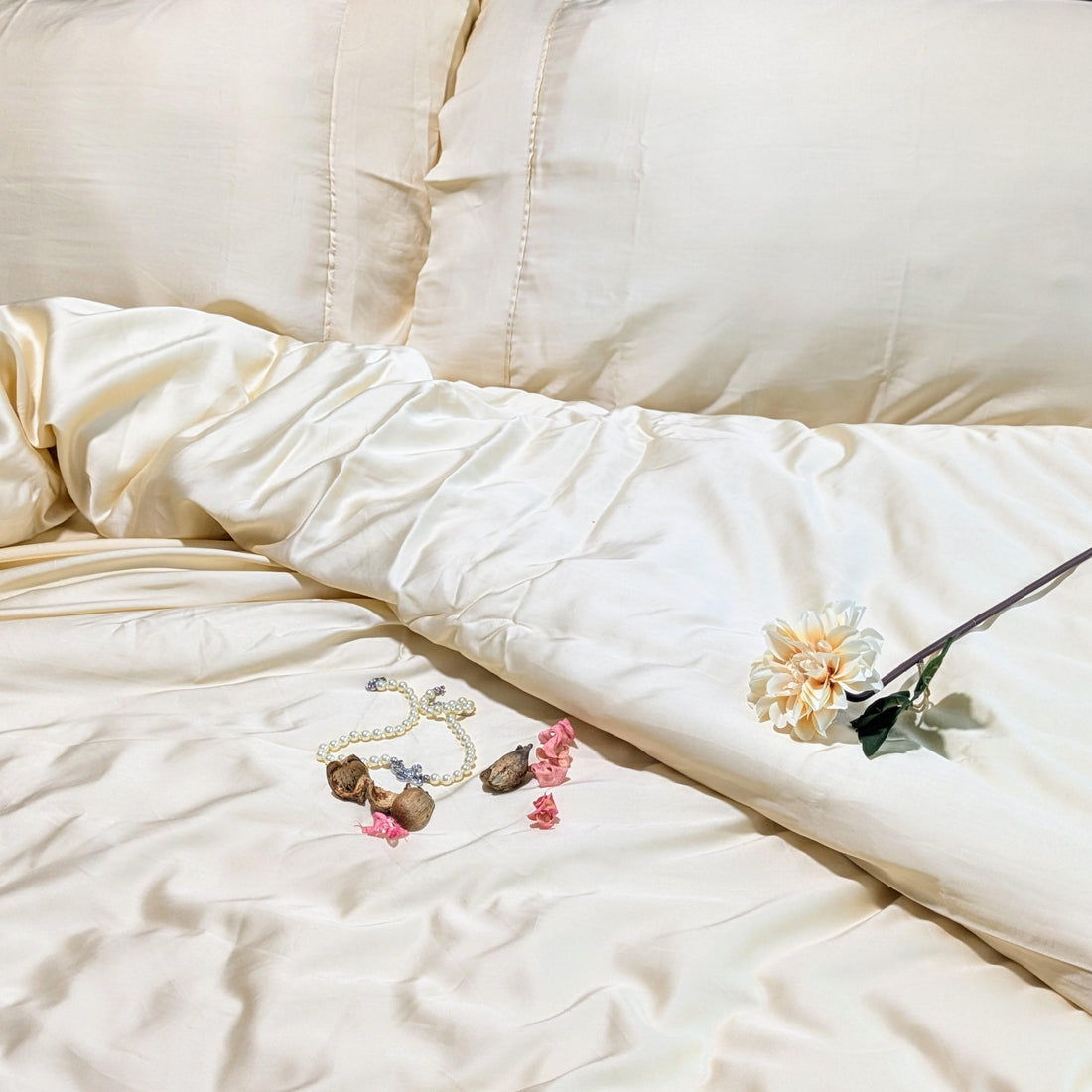 C02A Icy Lenzing TENCEL™ Lyocell Fitted Bedsheet Set (Starlight Cham