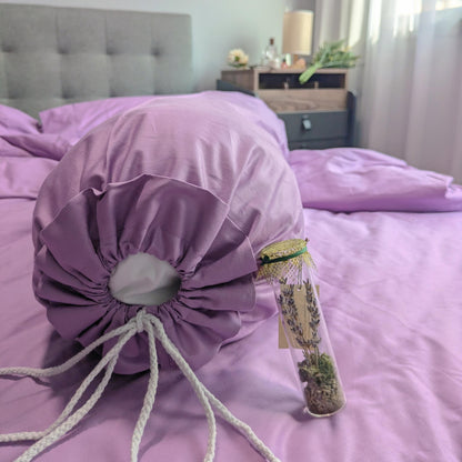 Purple 100% Cotton Bolster Case