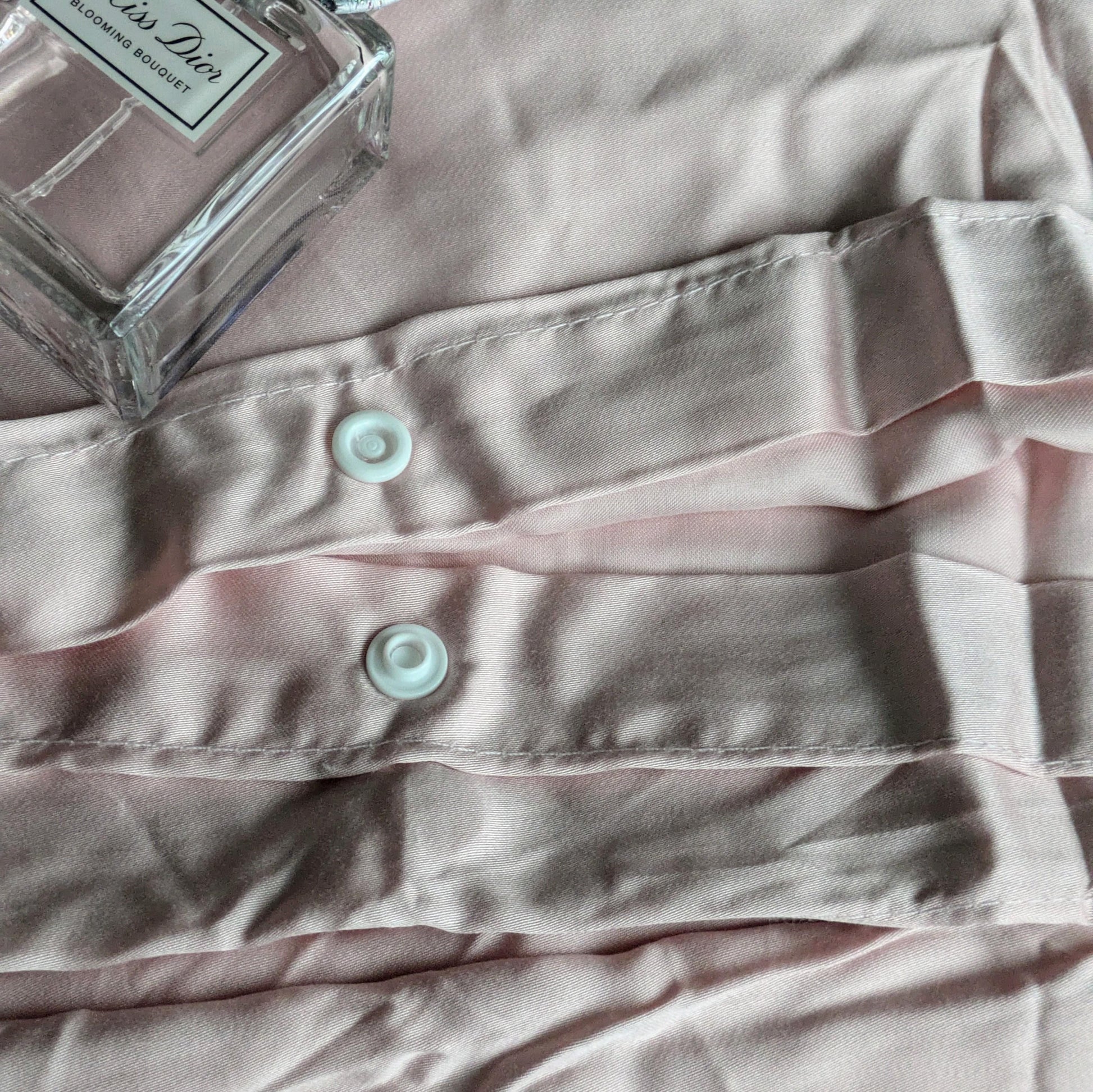 Pink 100% Bamboo Quilt Cover with Concealed Buttons