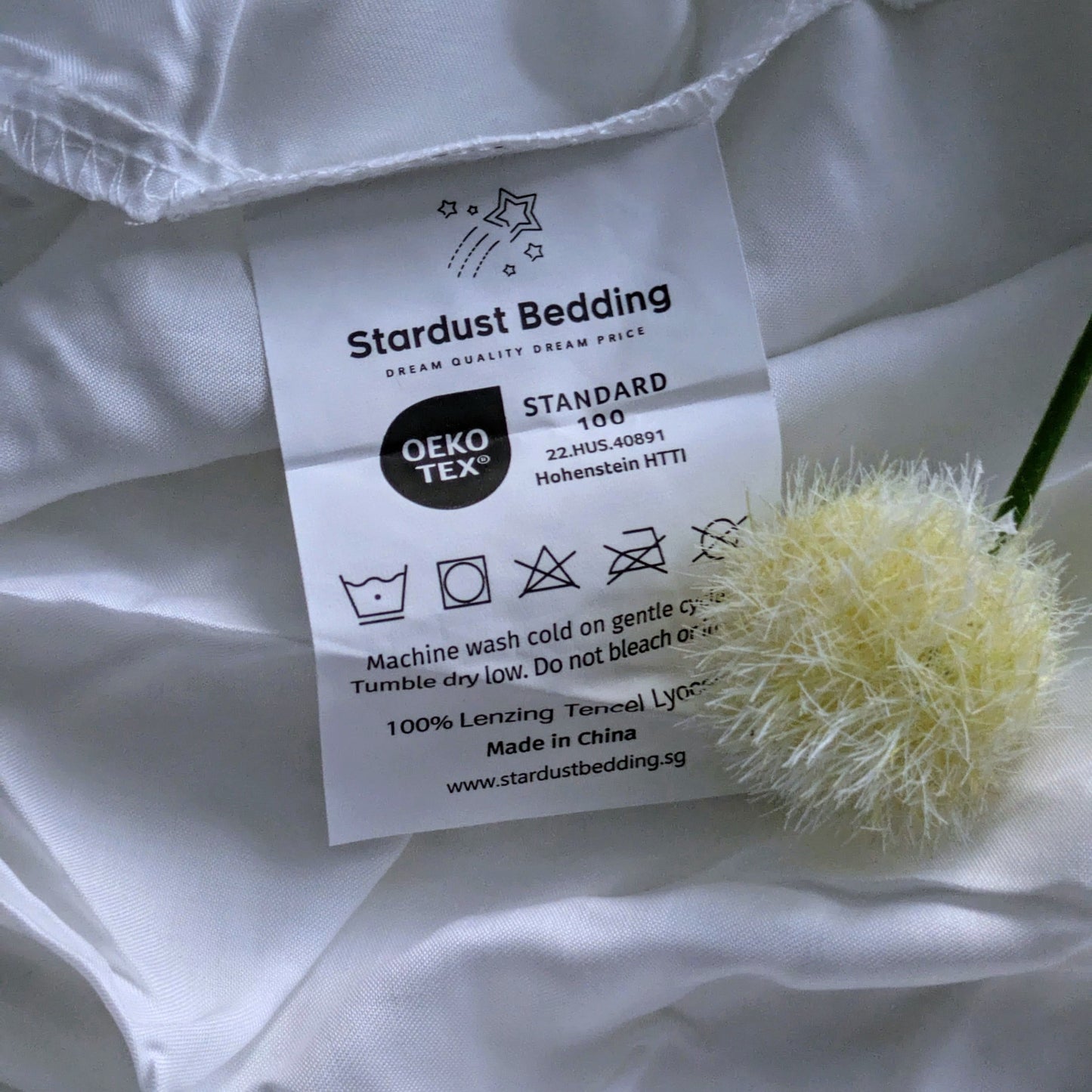 100% Icy Lenzing TENCEL™ Lyocell Fitted Bedsheet Set (Stardust White)