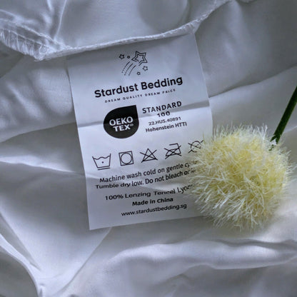 100% Icy Lenzing TENCEL™ Lyocell Fitted Bedsheet Set (Stardust White)